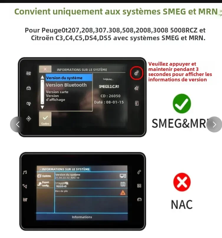 لاسلكي Carplay أندرويد السيارات لبيجو سيتروين SMEG MRN بيكاسو C4 C5 DS4 DS3 308 508 208 3008 مرآة لينك وحدة