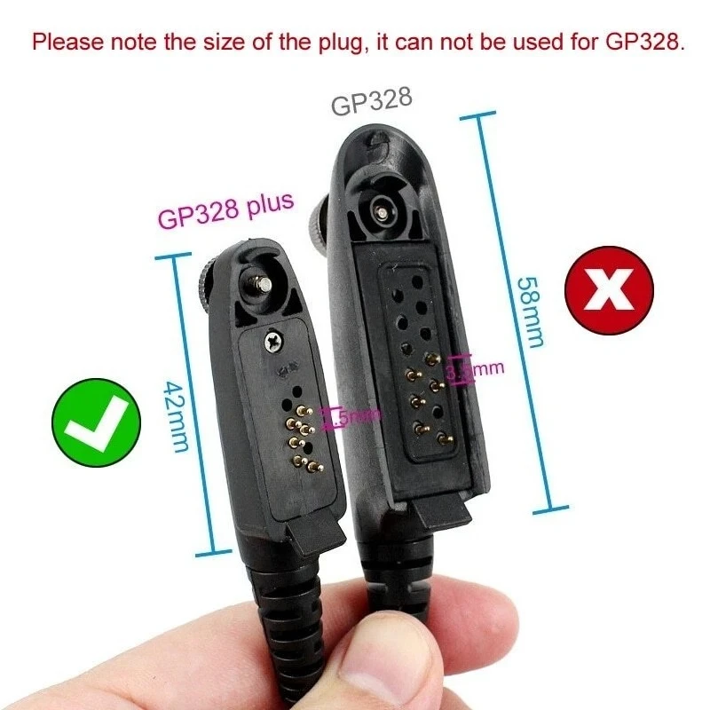 Moto IP54 PMMN4022A Speaker PTT Mic Microphone with 3.5mm Audio Jack for GP628 Plus PTX760Plus GP328Plus PTX700Plus GP338 Plus