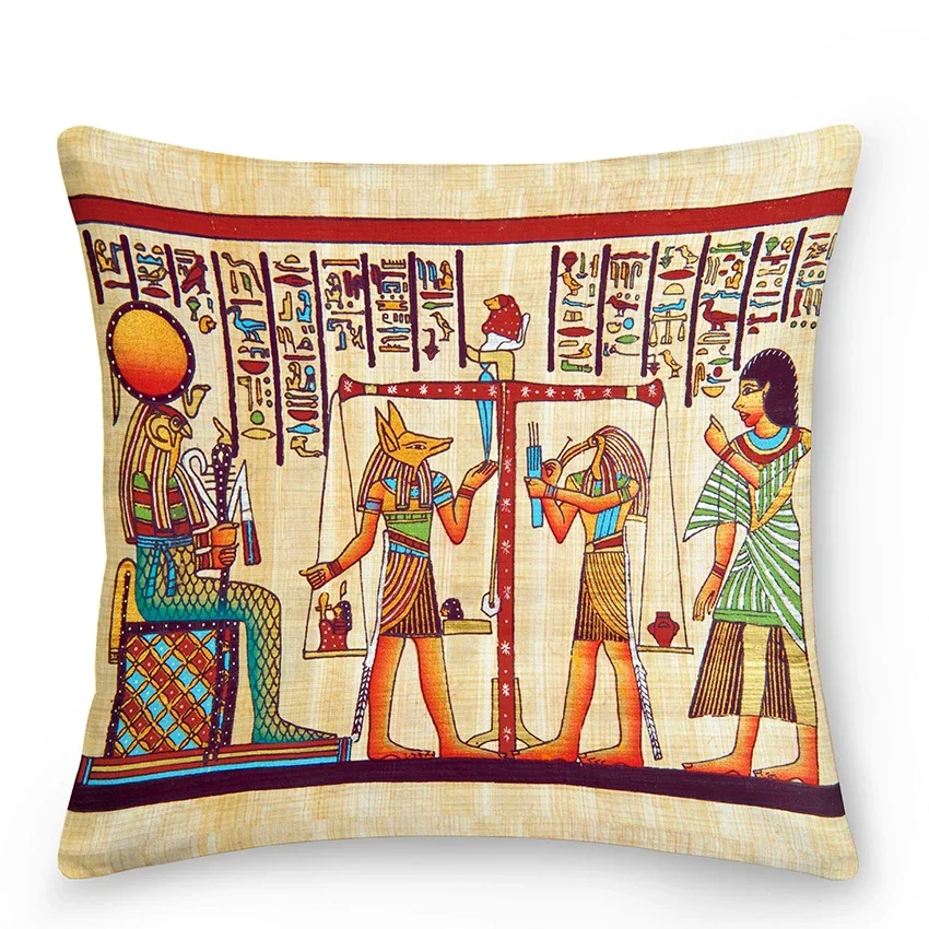 Egyptian Cushion Cover Ancient Egypt Pillowcase Sofa Living Room Decoration Decorative