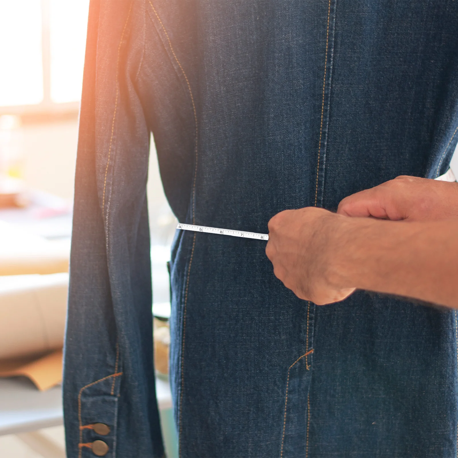 เทปวัดขนาดแบบมินิวินเทจ แบบม้วนเก็บได้ สำหรับวัดสัดส่วนร่างกาย พกพาสะดวก น้ำหนักเบา 1.5 เมตร