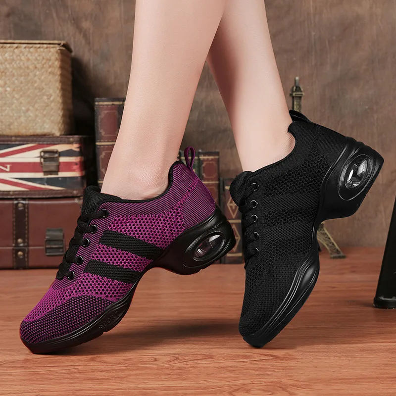 Dames Sport Feature Soft Buitenzool Breath Dans Schoenen Sneakers Voor Vrouw Praktijk Schoenen Modern Dance Jazz Schoenen Feminino Zapatos