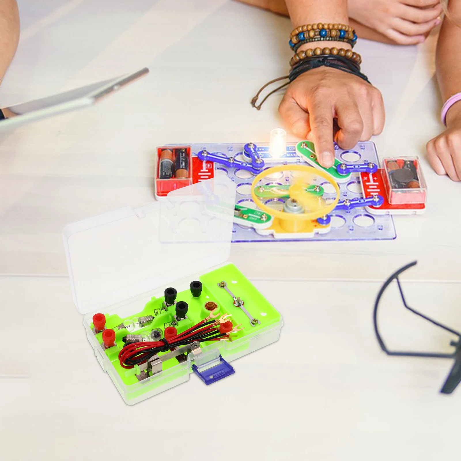 

1Set Physics Electricity Experiment Kit Series Parallel Circuits Learning Science Lab Educational Science Projects for Kids