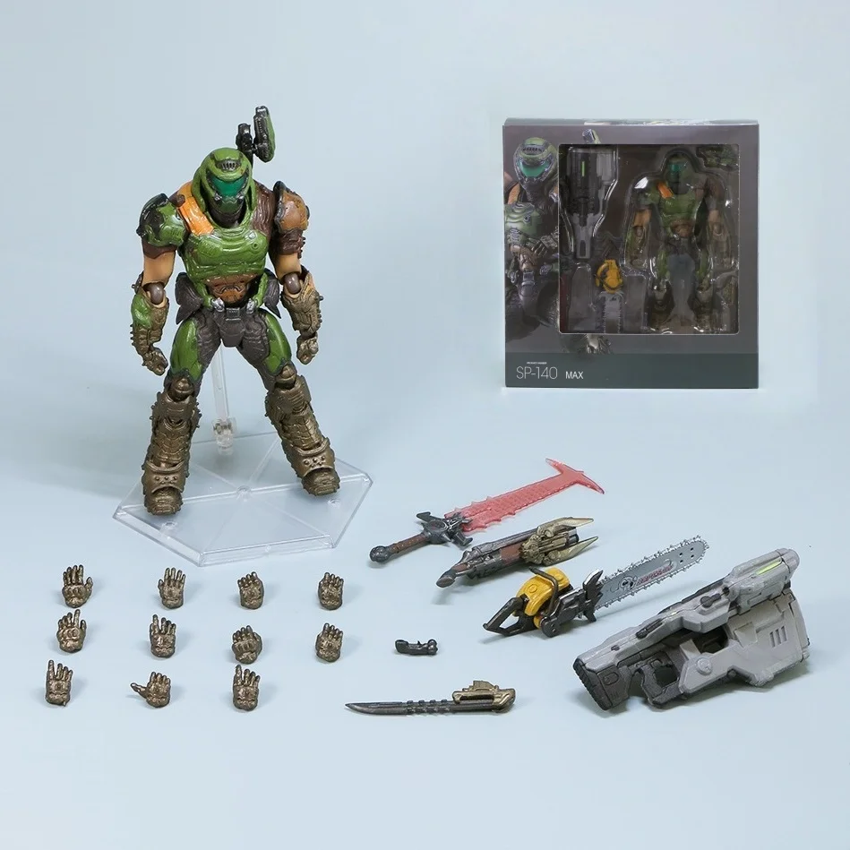 

FigmaSP-140 DOOM Eterna, фигурки, подвижный шарнир, модель из ПВХ, игрушка, коллекционные украшения, 16 см, игровые фигурки, модели игрушек, подарок