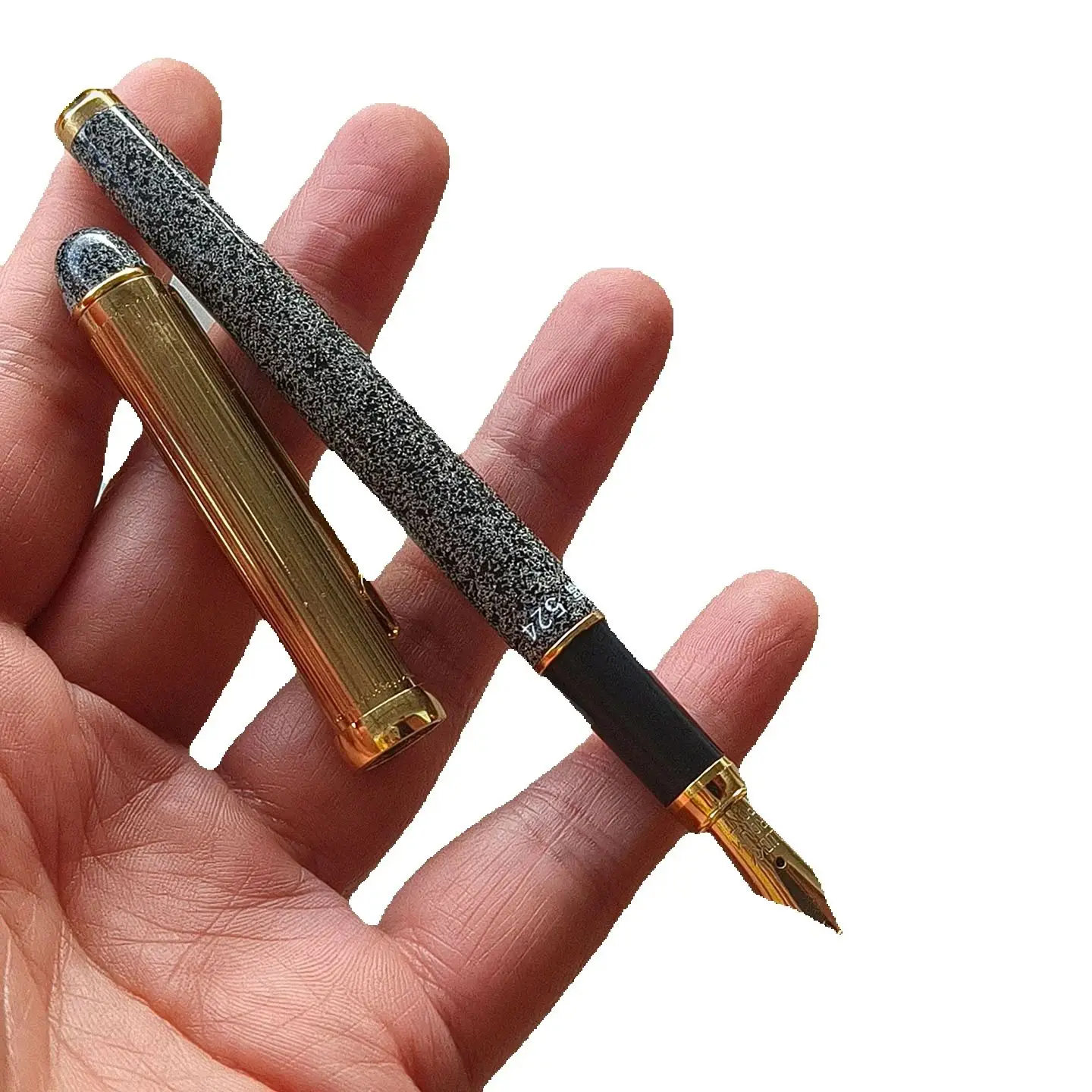 

Old Stock Rare Yongsheng 524 Fountain Pen Metal Rod Marble Pattern Writing Office Stationery Collection Nostalgia NIB 0.5MM