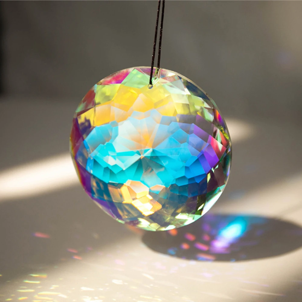 1Pcs Sun Catchers Window Prism Pendant Crystal Rainbow Maker For Manufacturing Garden Hanging Ornament, Home Art Decoration