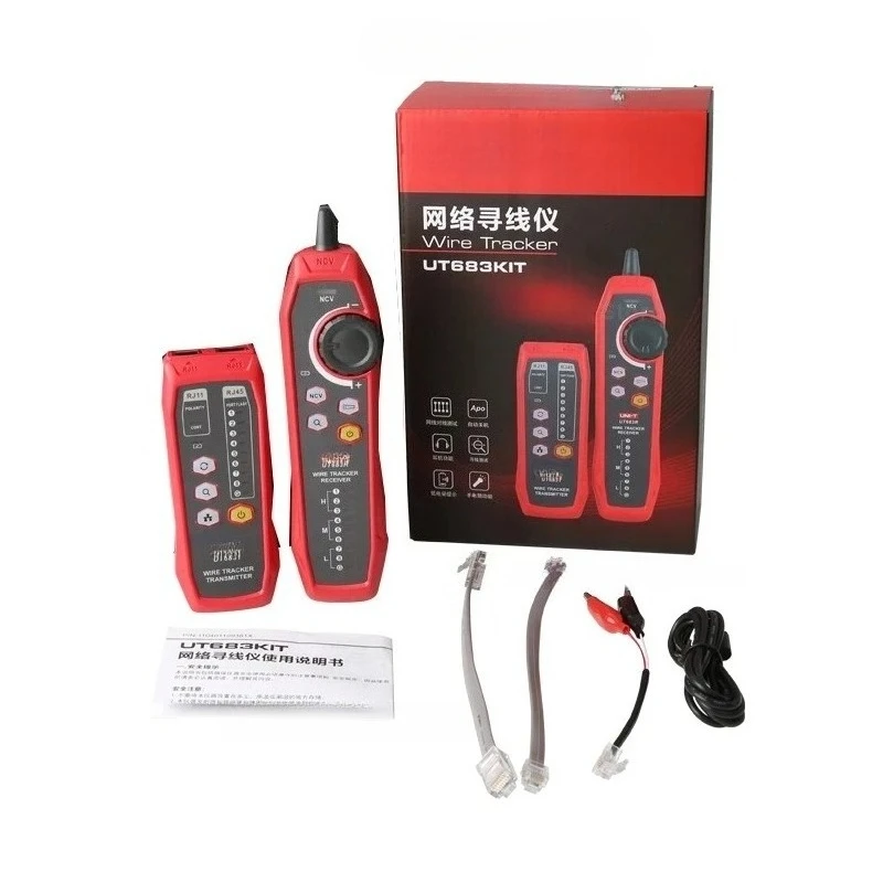 Network Line Finder RJ45 RJ11 Cable Tracker Detector Cable Locator Circuit Wire Tracker Kit UT683kit Wire Tracker Tester