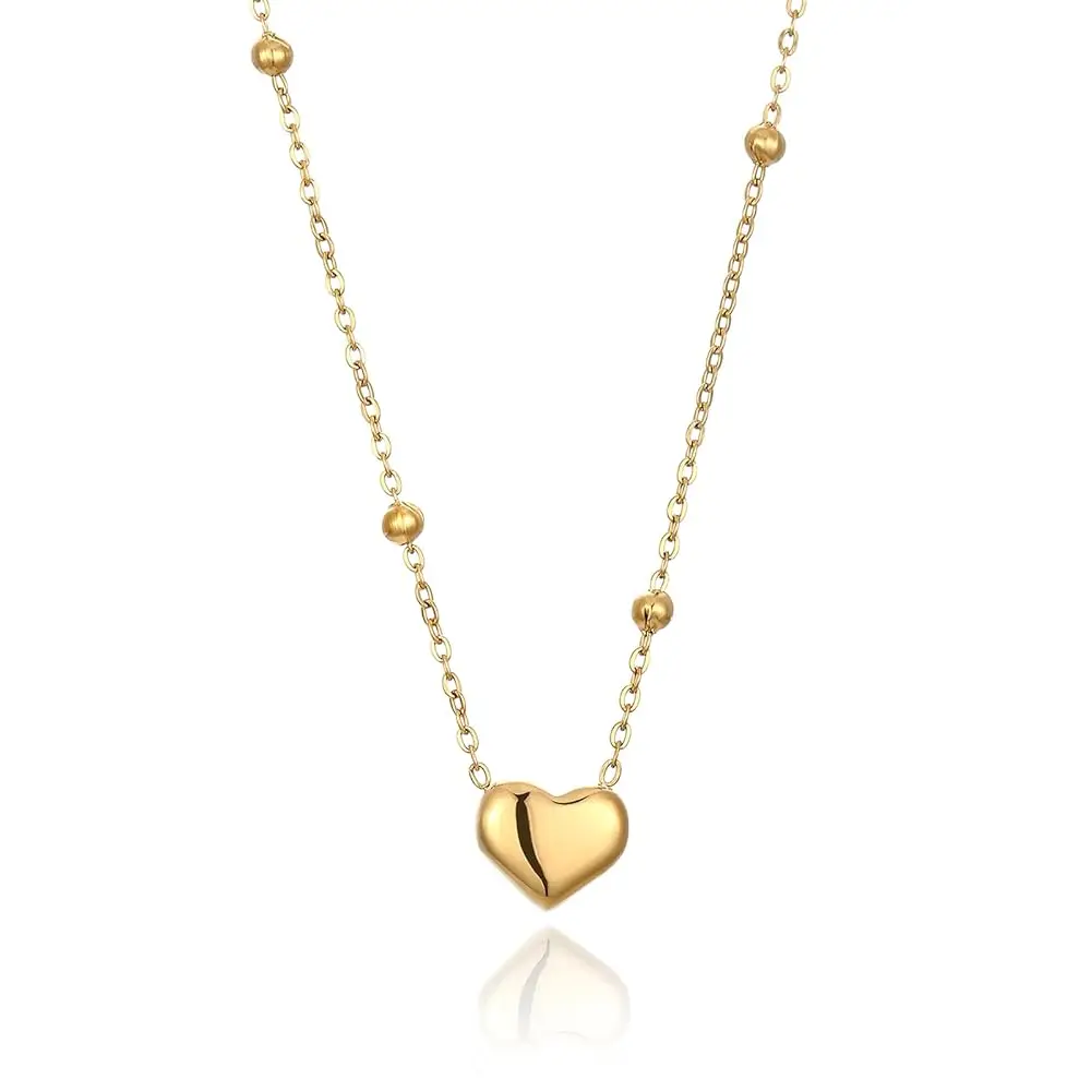 

Позолоченное золотом 14K колье-сердечко для женщин - изящный миниатюрный кулон-чокер, простая золотая цепочка, модный подарок на день рождения для неё