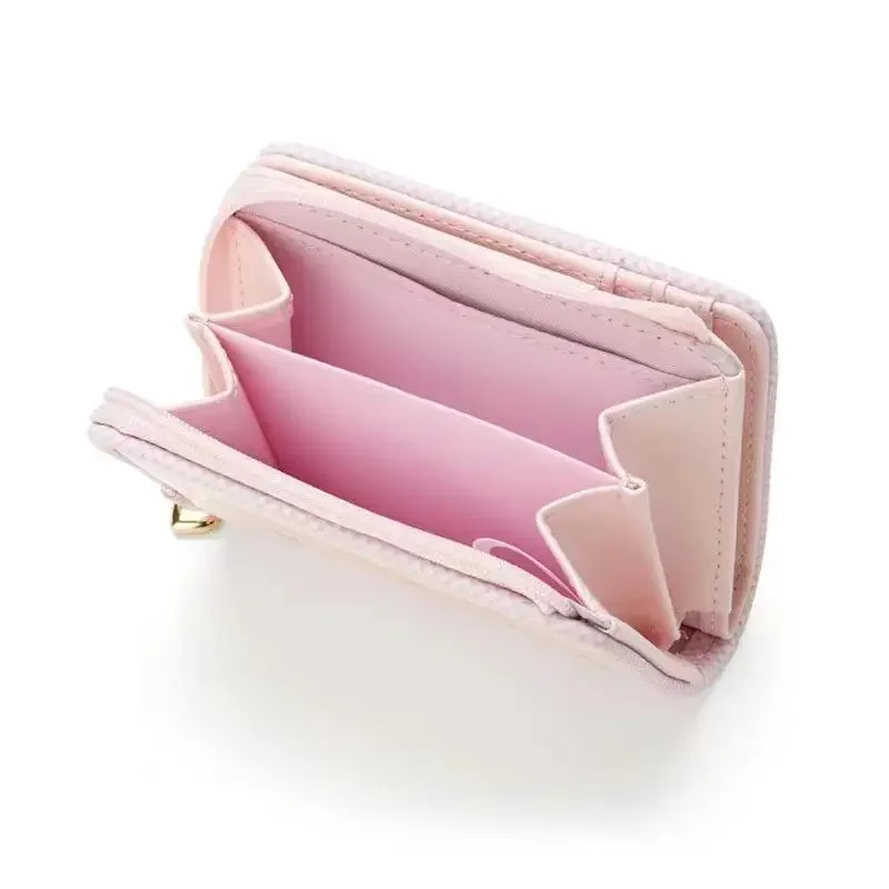 PU Kuromi Hello Kittys Portemonnee Kant Cinnamoroll My Melody Card Pack Portemonnee Korte Stijl Leuke Cartoon Tassen voor Vrouw