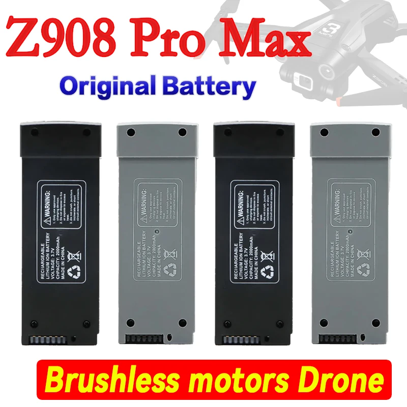 Original Z908 Pro Max Battery 3.7V 2000mAh For Z908 Max Brushless Motor Dron Battery RC Quadcopter Z908Pro Dron Accessory Parts