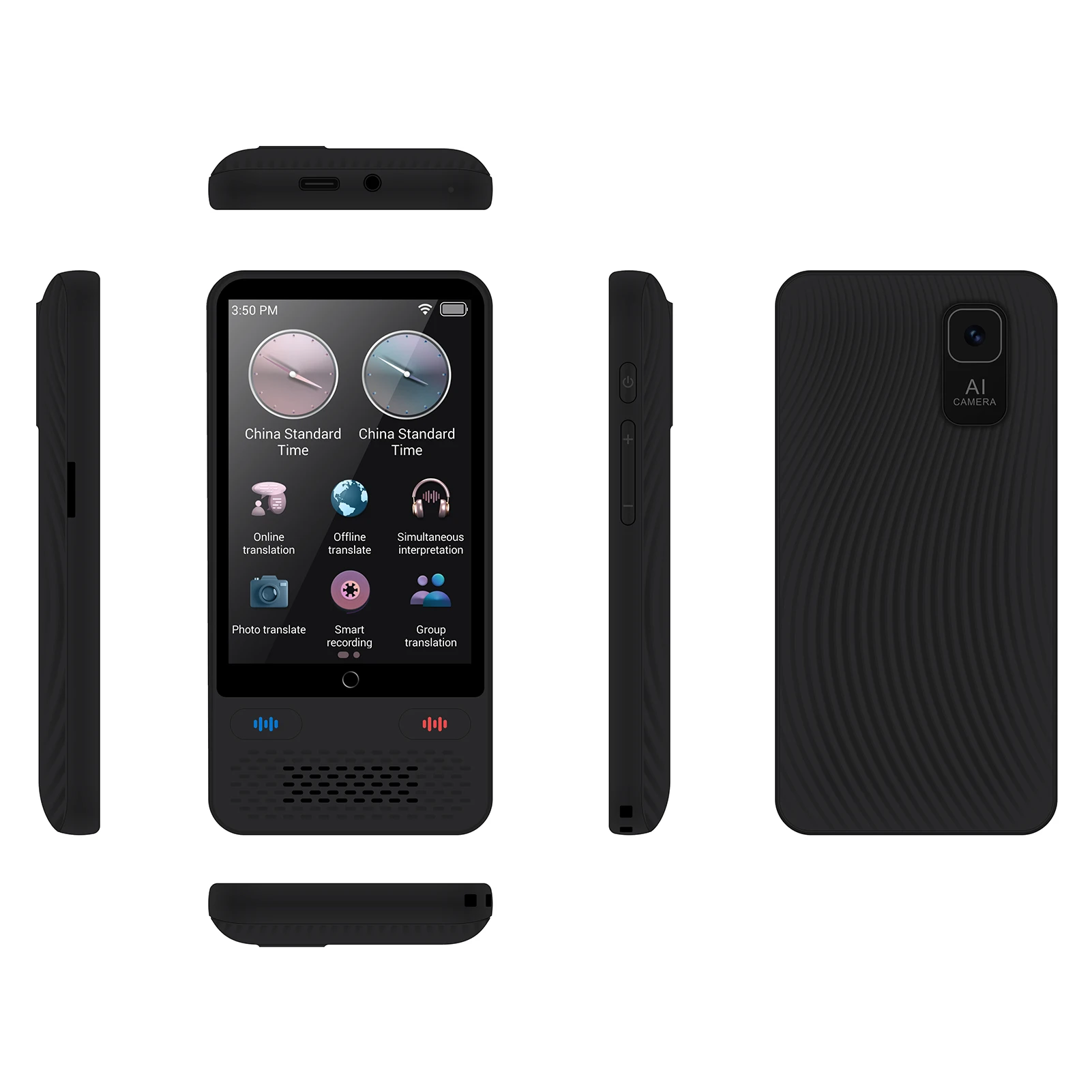 Portable Language Translator Device with 138 Languages Voice Translating Offline Translation Support Voice Video Recording