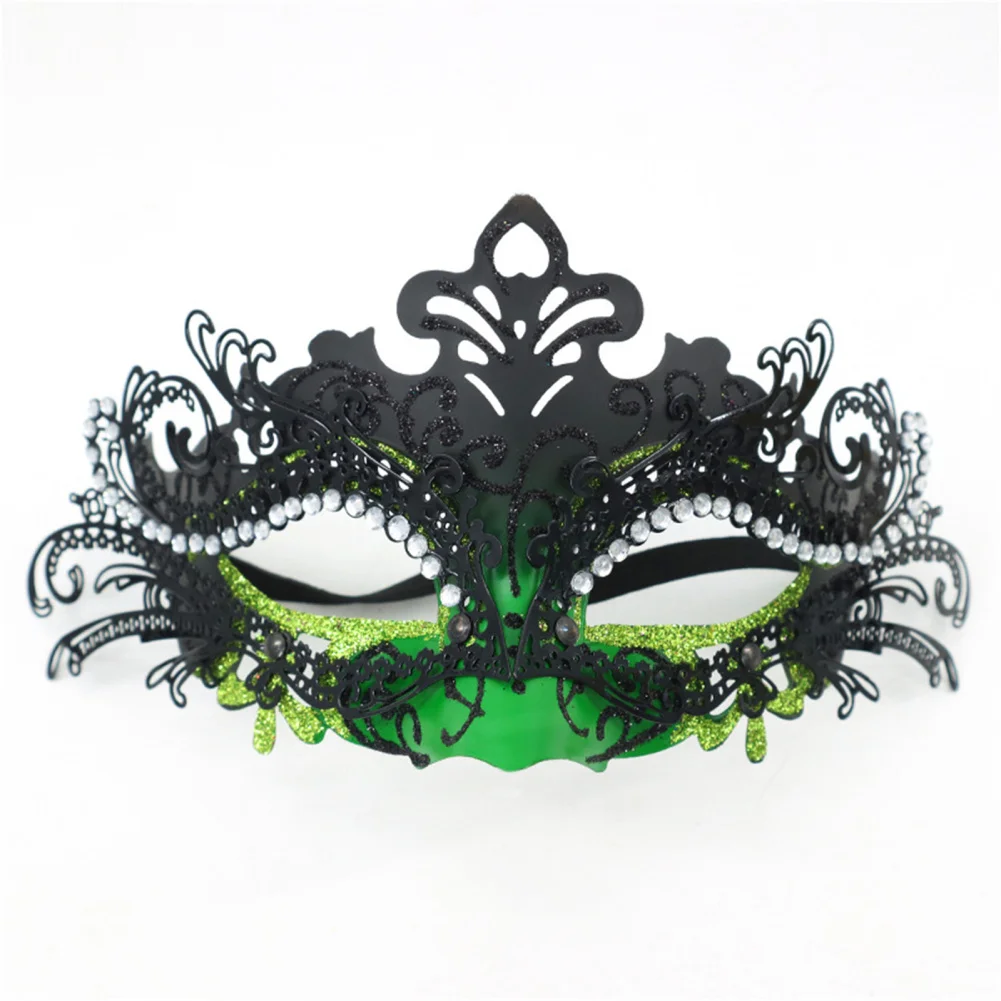 Máscara Masquerade para Mulheres, Cobertura Metade do Rosto, Strass Embutidos, Pintura Colorida, Festa Temática, Traje Cosplay