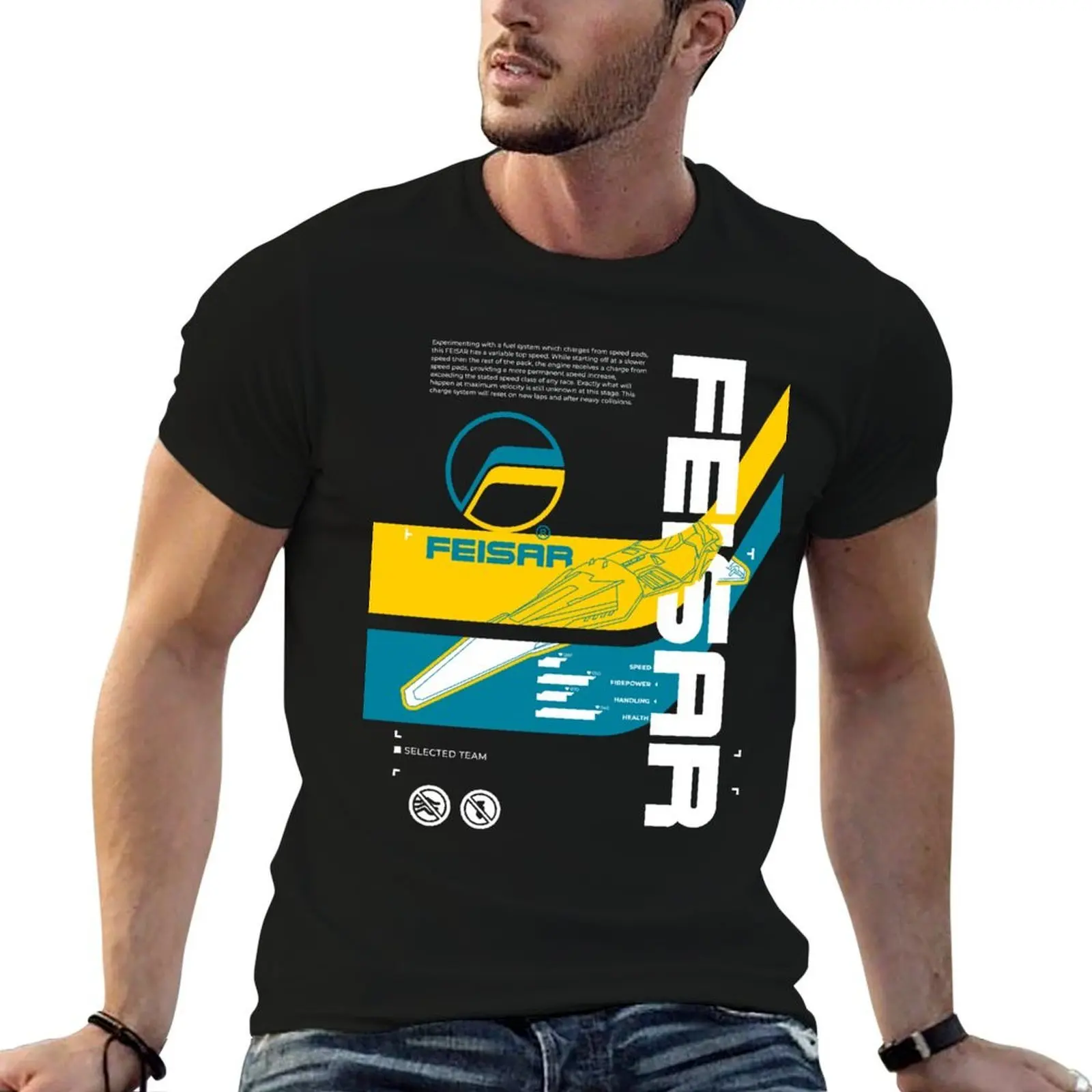 

Wipeout 2049 - Feisar - Coverart T-Shirt man t shirts for men casual funny t shirts cotton anime t shirts for man T-Shirt
