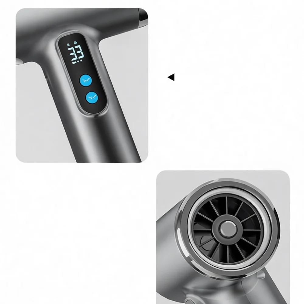 Wireless Hair Dryer Blue Light Ionic Blow Dryer Lightweight Portable Styling Tool For Travel Dormitory Home Fast Drying