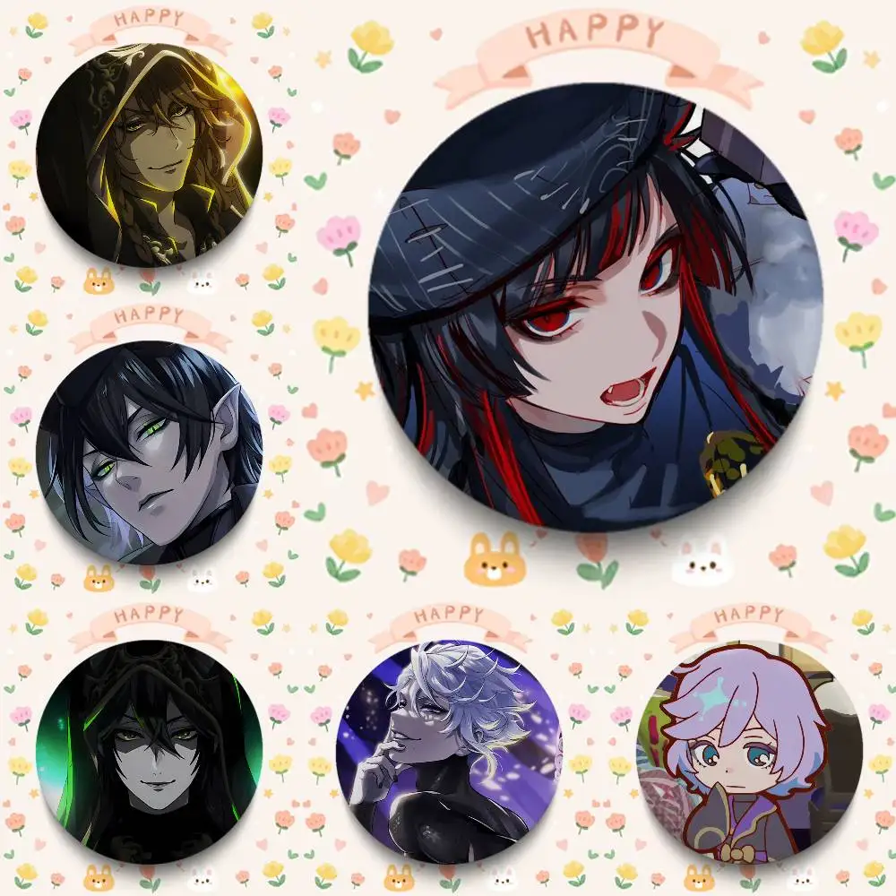 1pc Anime Game Twisted Wonderland Badges Button Round Creative Pin Brooch Badge Bag Decor Accessories Fans Collect Friends Gifts