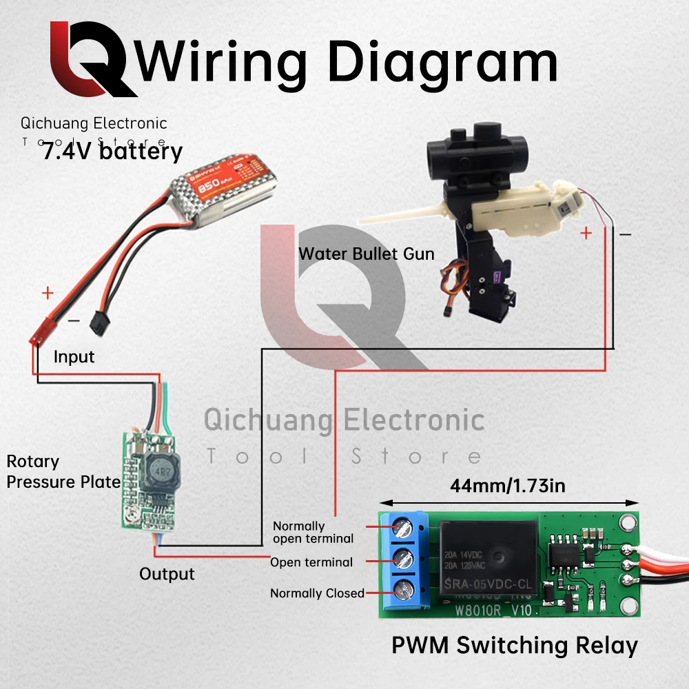 1CH PWM Signal Relay Switch Navigation Light Controller para Controle Remoto Placa de Circuito Suporte 5-12V Receptor DIY Peças