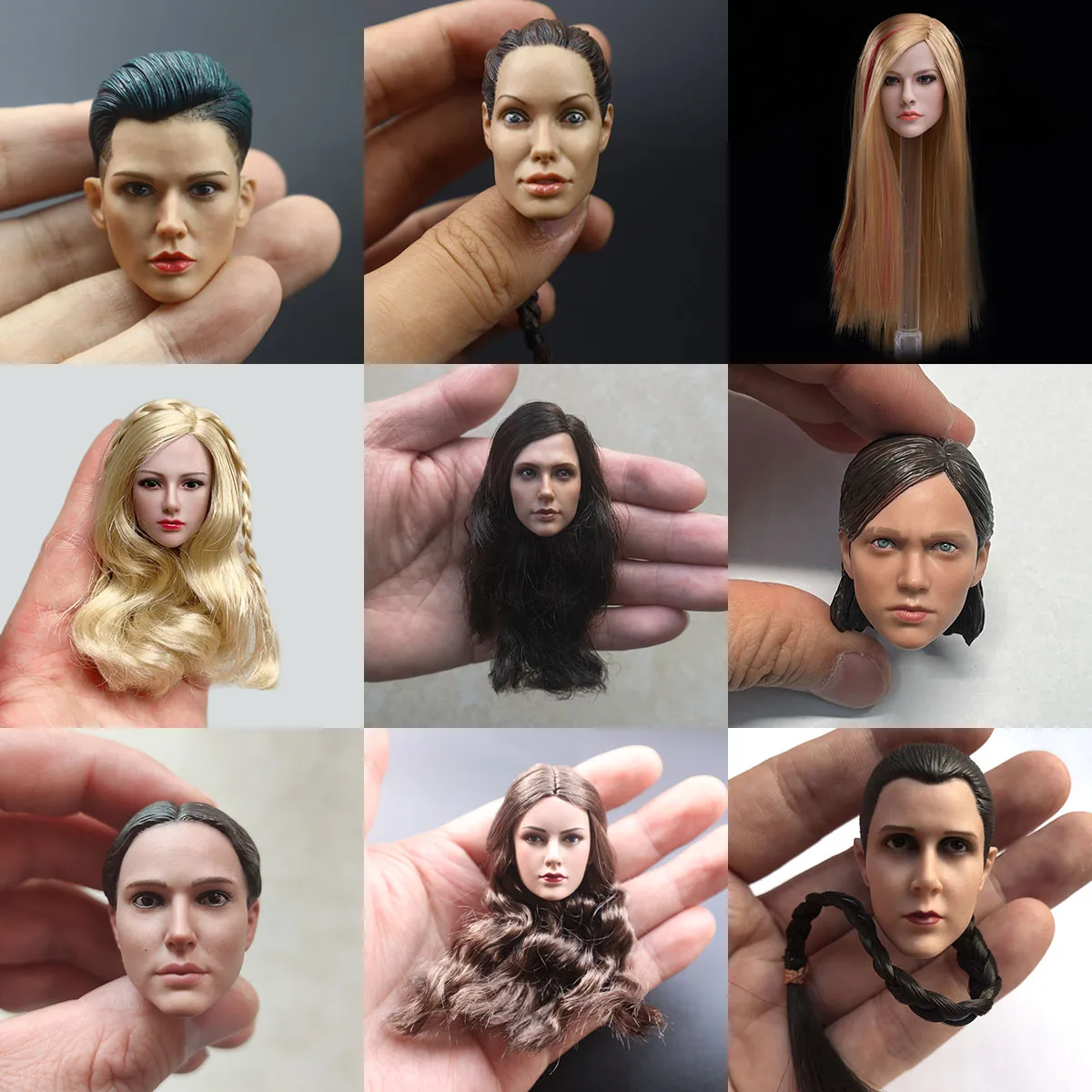 JX-028 MC001 1/6 Tomb Raider Lara Croft Alice Rey cabeza femenina esculpida modelo para cuerpo de figura de acción de 12 pulgadas