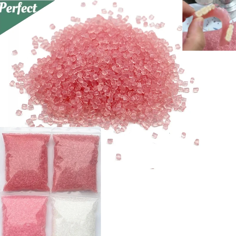500g/bag Dental Thermoplastic Flexible Blood Streak Simulation Partial Material for Partial Dental Lab Material Flexible Acrylic