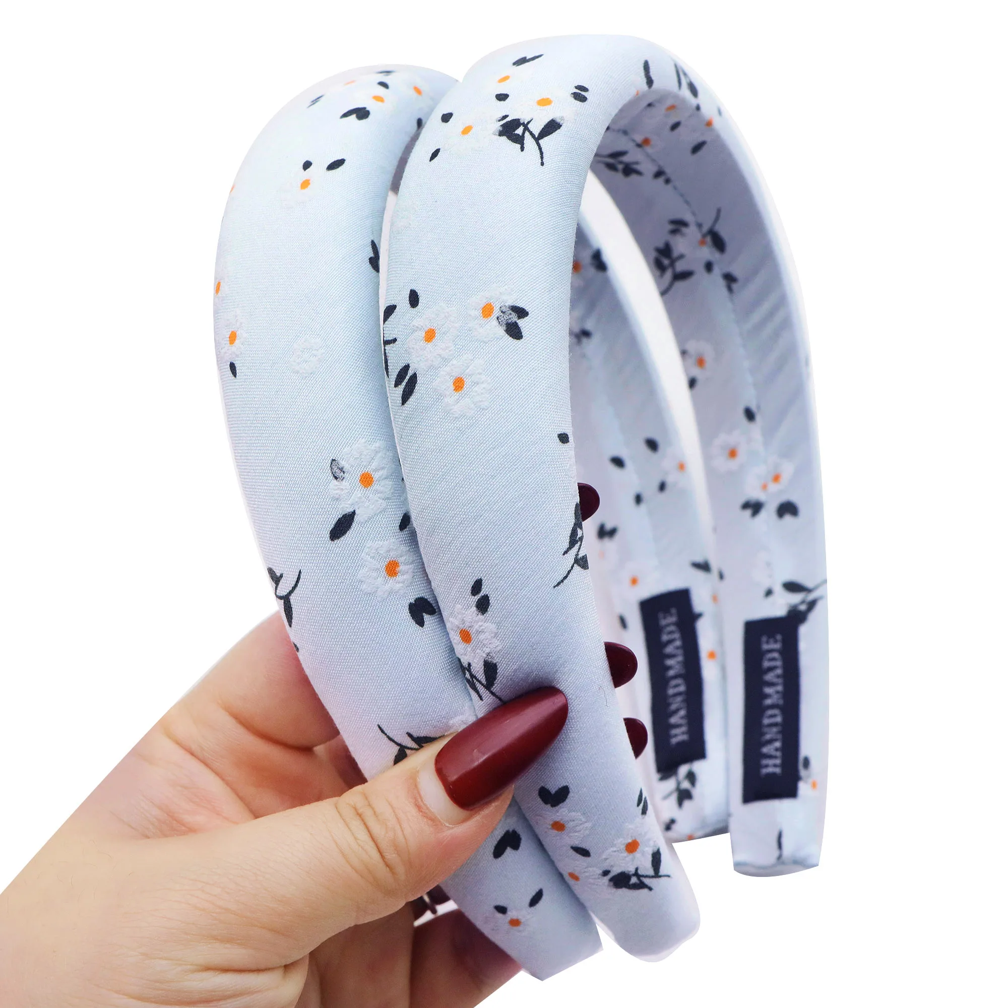 

1Pc Offset Printing Flower Pattern Blue Pink Headbands Easy Accessory for Outings That Enhances Elegance And Complements