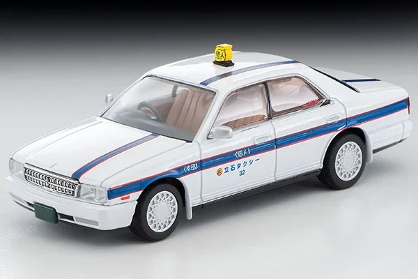 TOMYTEC TLV 1:64 September N290a Cedric V30E Taxi alloy die cast static display car model, children's gift toy collection.