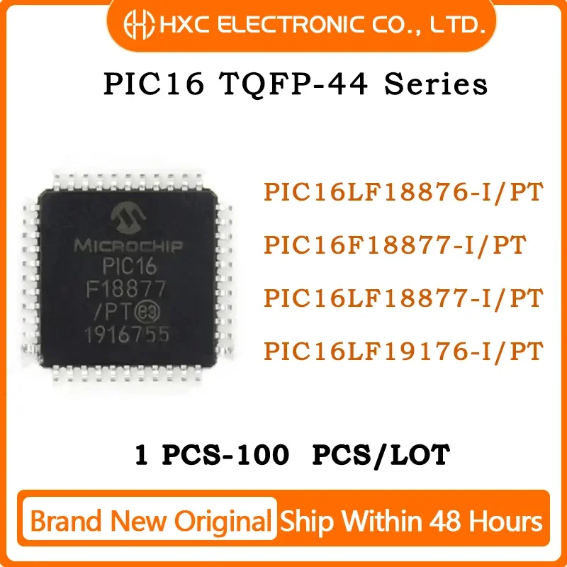 

5PCS PIC16LF18876-I/PT PIC16F18877 PIC16LF19176IPT IC MCU Chip TQFP-44