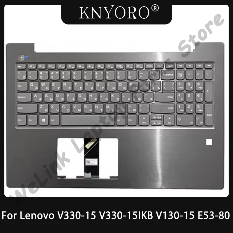 new-replace-ru-keyboard-for-lenovo-v130-15-v330-15-v330-15ikb-e53-80-laptop-palmrest-upper-top-case-cover-russian-keyboard-grey