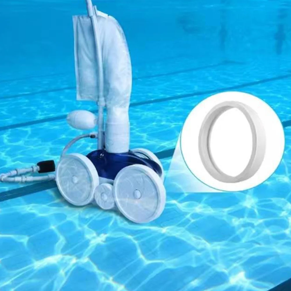 

3 Pcs Pool Cleaner Tires Replacement White Rubber Tire Parts for C 10 Efficient Friction Grip Wear Resistant