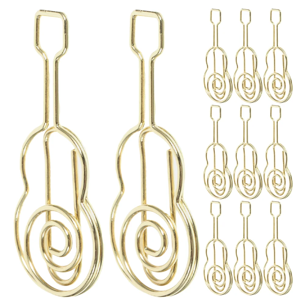 30 Pcs Guitar Paper Clip Mini Clips Book Organizers Small Tiny Colorful Guitars