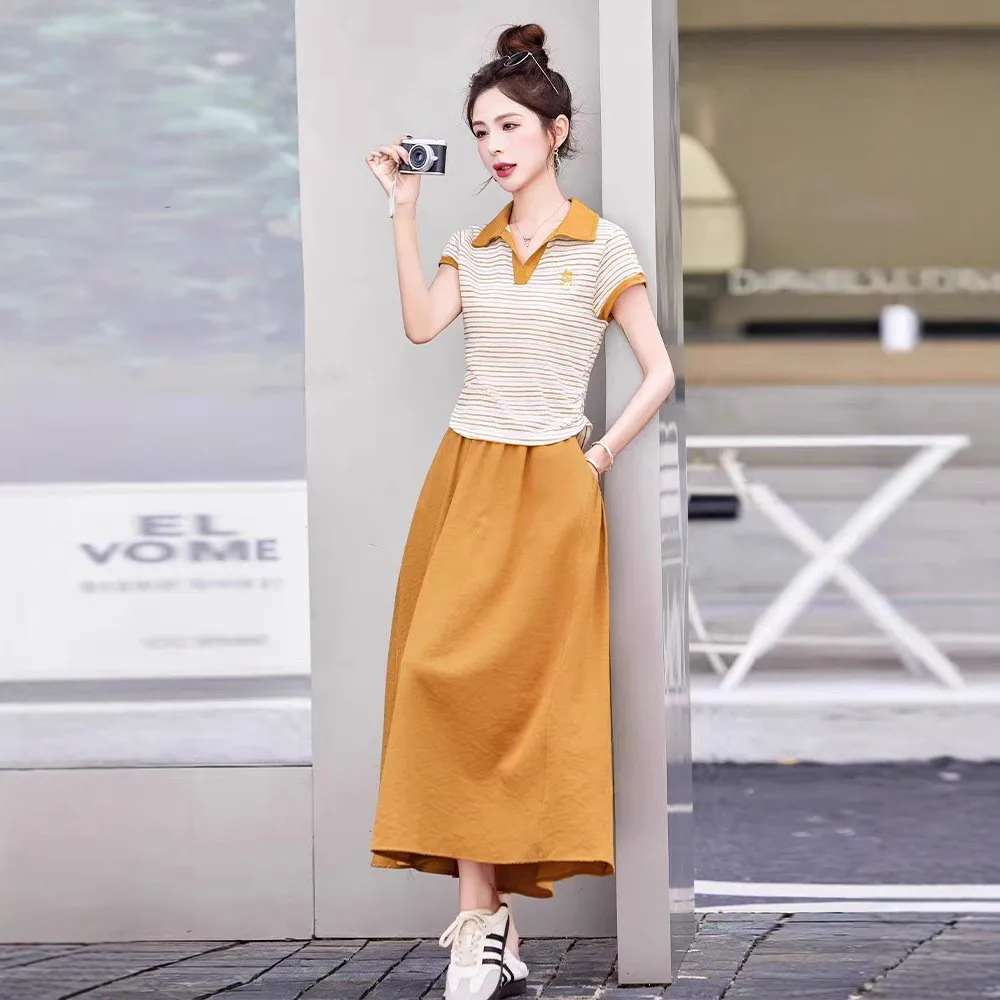 Faionable Baumwolle Leinen Set Damen Sommer Neue Casual Dr Kleine Größe Dr Taille Cinched Leinen Zweiteilige Set irt