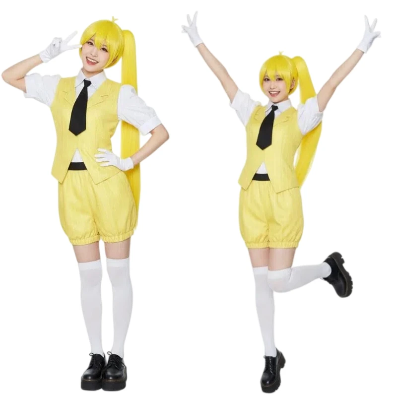 

Костюм для косплея Аниме Акита Неру: Гипнотерапевт, Желтые шорты, Жилет, Белая рубашка, Полный комплект для ролевых игр для женщин