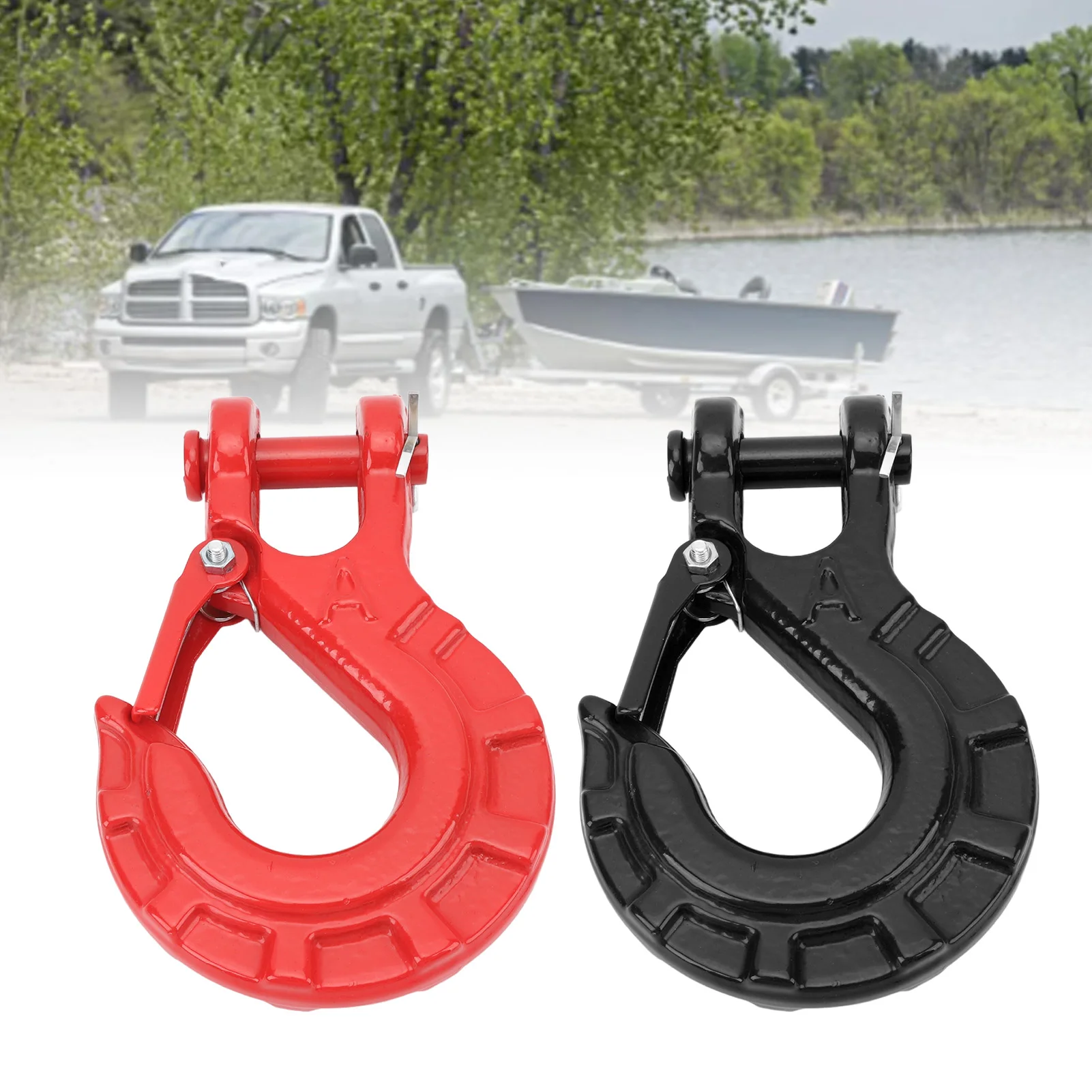 

Trailer Chain Hook 3/8in Alloy Steel 15T Versatile Secure Connection Safety Chain Hook for Truck Transport Tow Winch Hook
