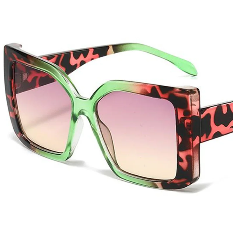 HOT Unisex Oversize Frame Sun Glasses Patchwork Frames Anti-UV Spectacles Eyeglasses Personality Square Sunglasses