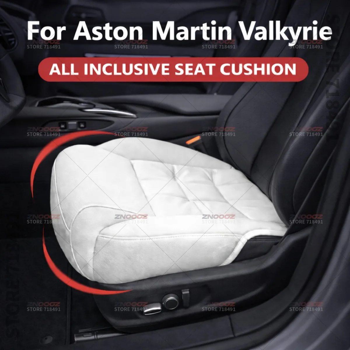 Car Seat Leg Support Extension Seat Cover Memory Foam Extender Cushion Interior Accessories For Aston Martin Valkyrie