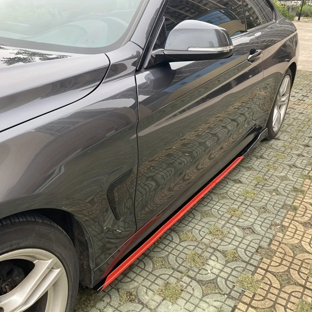 Car Bumper Side Skirt Two-piece Splicing Extension Piece Car Side Skirt Wing Cleft Lip 4 PCS Car 2.4M
