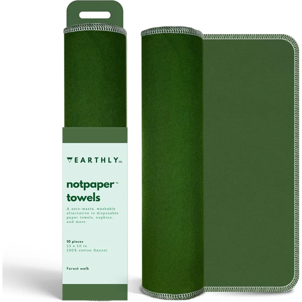 

Eco Friendly Washable Reusable Paper Towels 24 Pack Cotton Cloth Zero Waste Absorbent Long Lasting