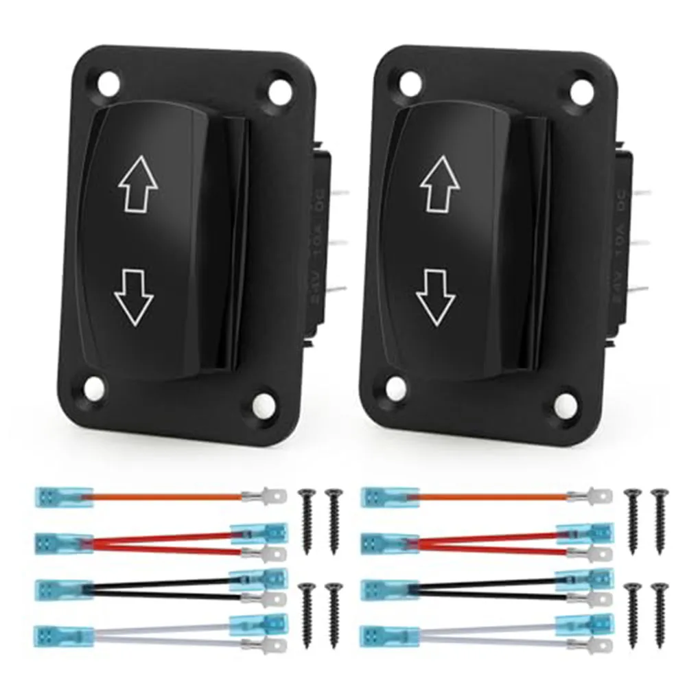 2pcs 12V/24V Momentary Reverse Switch With LED Indicators Replacement For RV Trailer Use Easy To Install