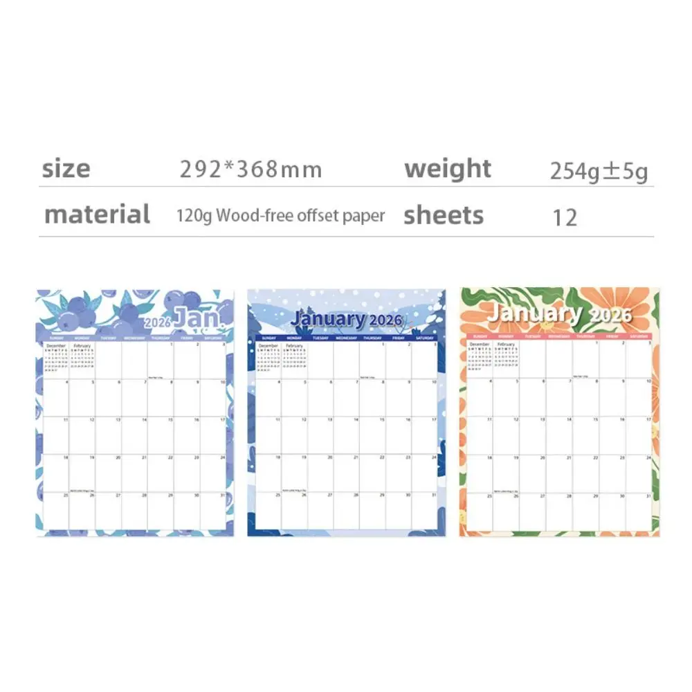 

Прочный креативный английский магнитный календарь с красочными заметками, календарь на 2026 год, толстая бумага, список дел, ежемесячный календарь-планировщик, домашнее использование
