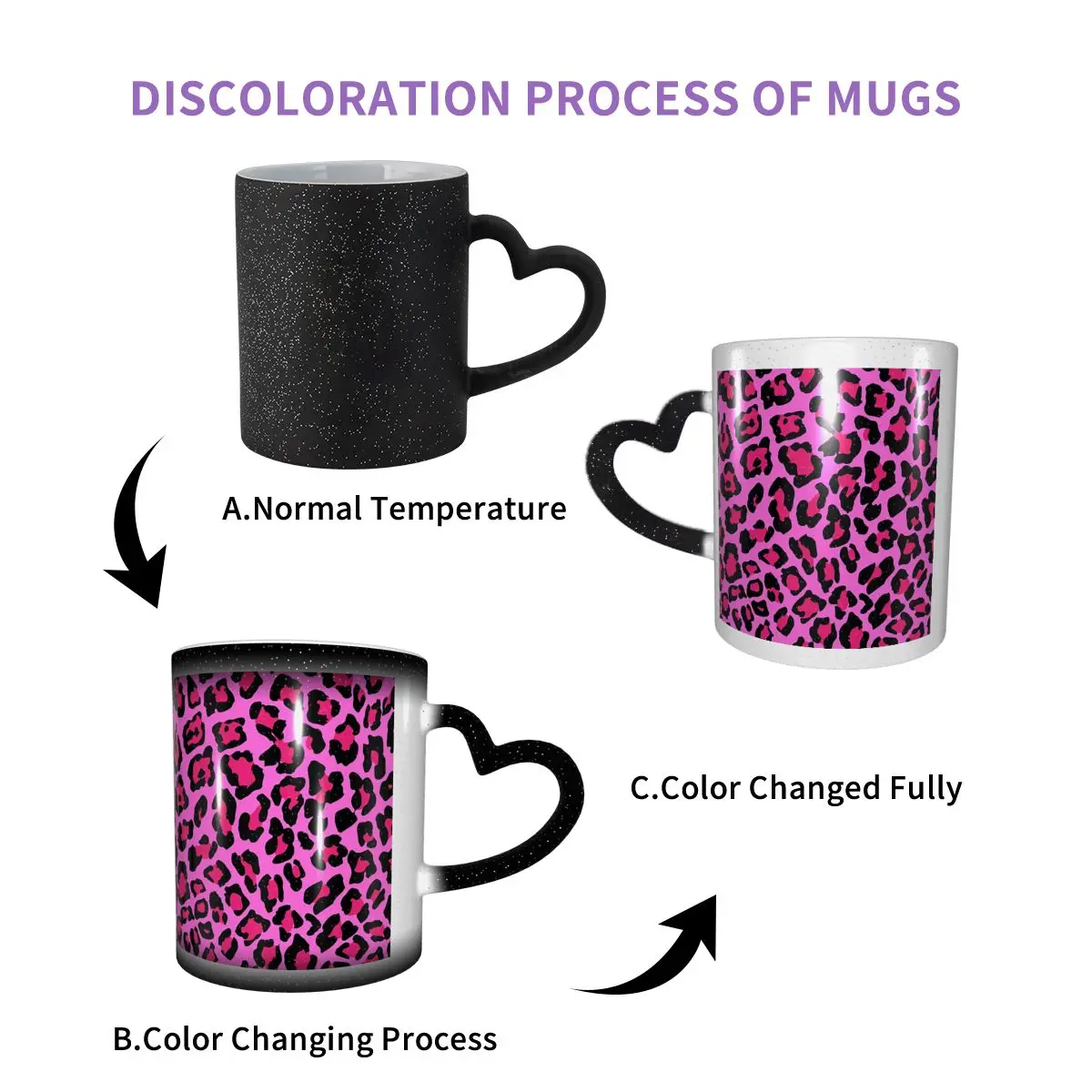 Neon Pink Leopard Print Cheetah Pattern Mug Funny Ceramic Coffee Cups Tea Mugs Milk Cup Drinkware Gift for Friends