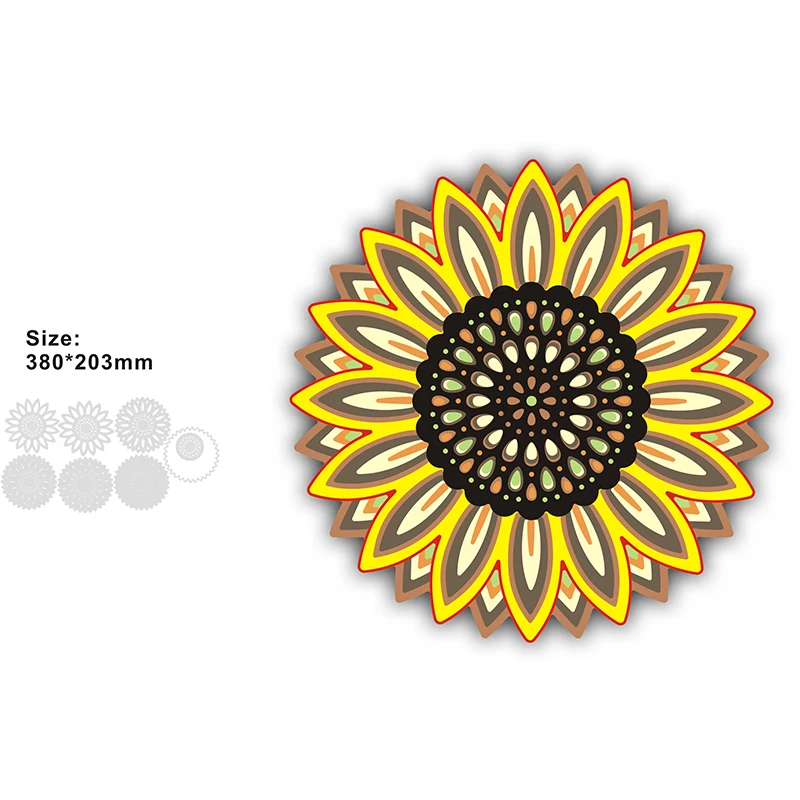 2023 January April New Sunflower Greeting Card Metal Cutting Die