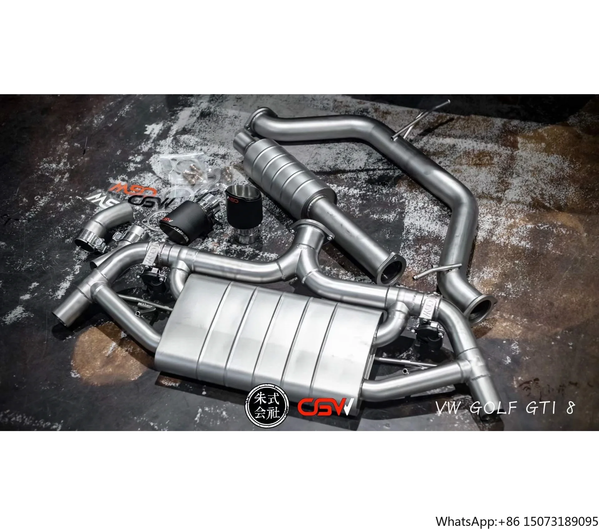 High Performance Excellent Sound Factory Price Stainless Steel Exhaust Muffler Pipes Catback System for GTI8