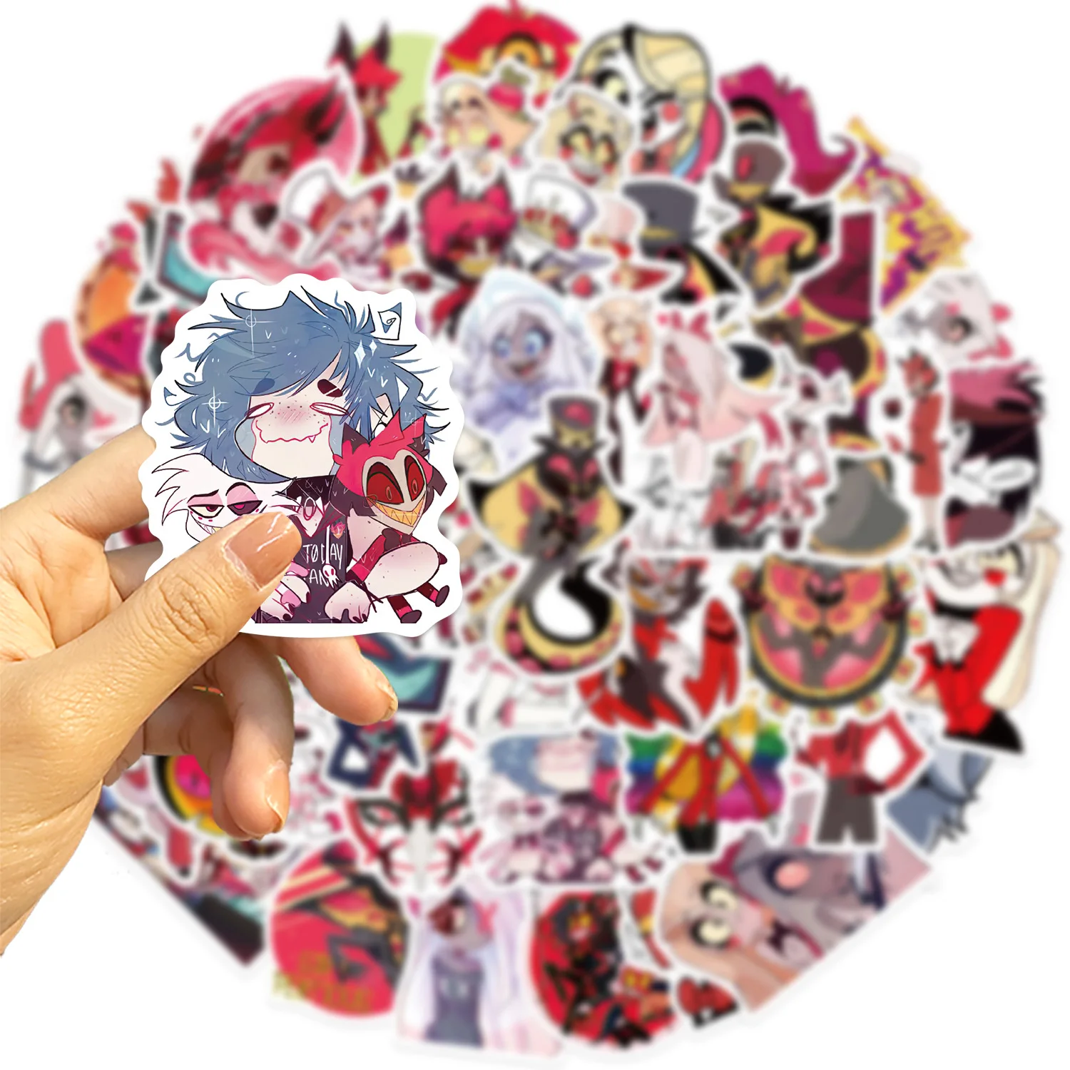 ملصقات هازبنز كرتونية مقاومة للماء ، شارات أنيمي ، أمتعة جرافيتي ، حقيبة هاتف ، ملصق طفل ، خوذة ، بيع بالجملة ، 50 *