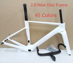 VAM 2.0 Carbon Bicycle Frame Road Bike Disc Brake Frame with Handlebar, Racing Bicycle Frameset