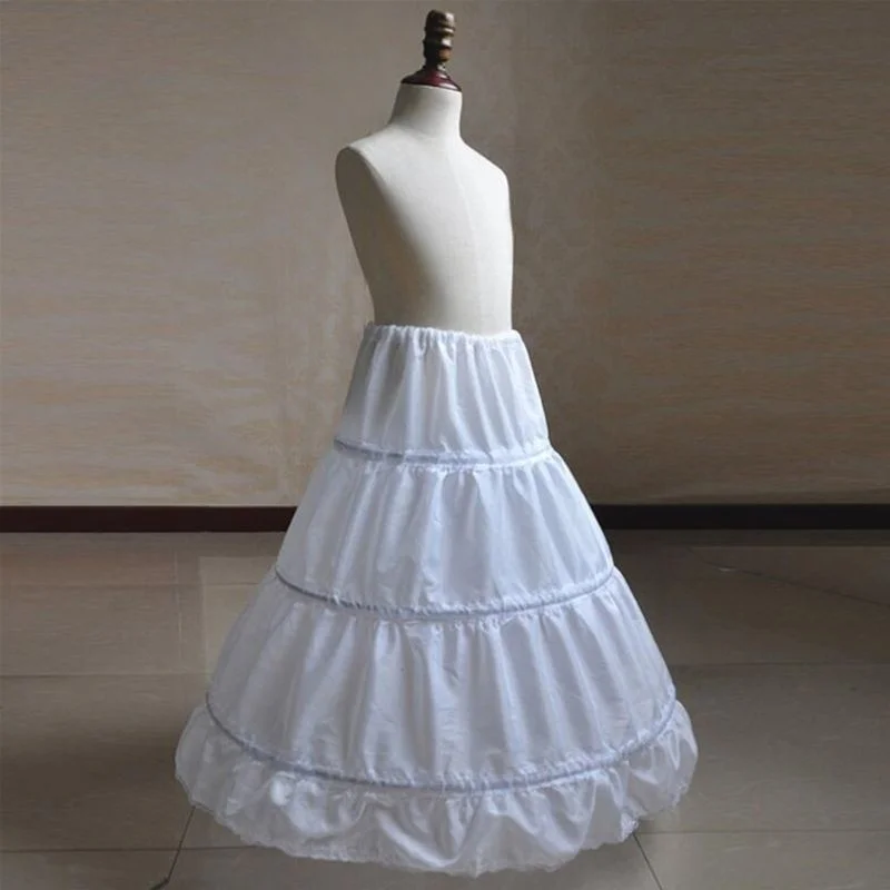 เด็กดอกไม้สาว Petticoat สายรัดเอว Ruffles จีบตัด3ห่วงเด็กเจ้าหญิง Crinoline Tutu