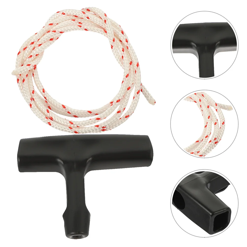 2 Sets Door Knobs Drawstring Garage Opener Attic Ladder Pull Cord down Handles Rope