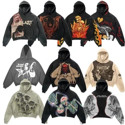 Autumn Winter Fashion Brand Funny Skulls Print Hooded Hoodie Punk Style Men's 3D Digital Print Clothing Women's Sweatshirts Y2k