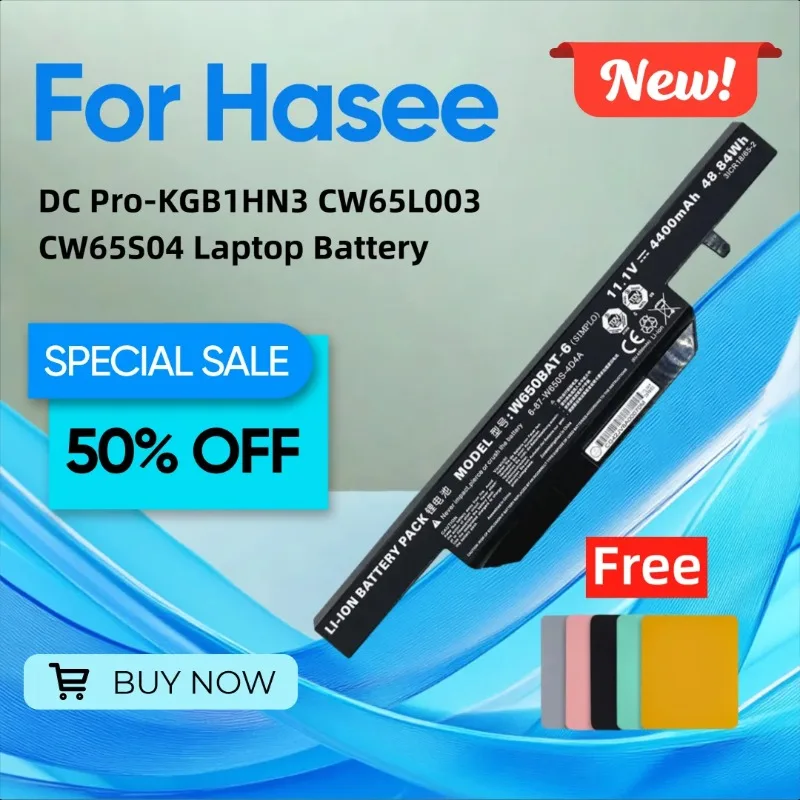 

Для Hasee Shinelon Destroyer DC Pro-KGB1HN3 CW65L003 CW65S04 аккумулятор для ноутбука, коврик для мыши