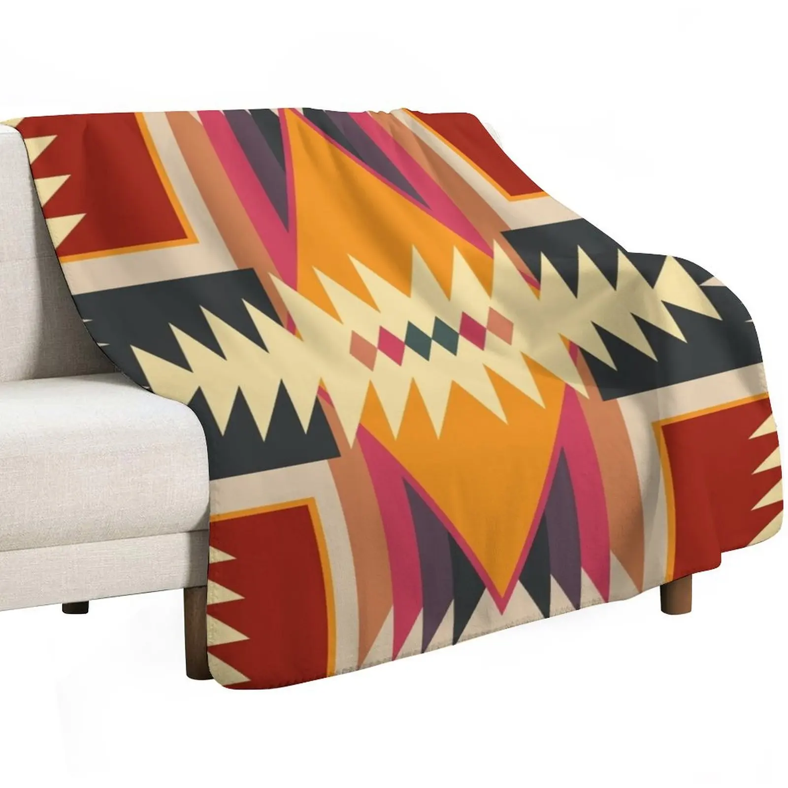 Navajo Design Eight Throw Blanket Plush Fuzzy Cozy Blanket for Couch Sofa