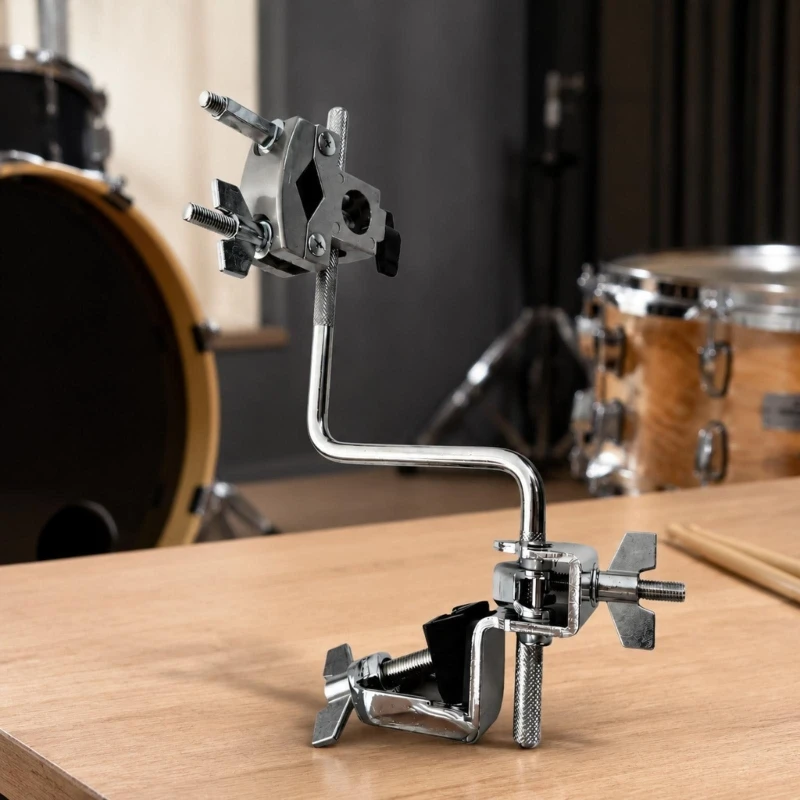 Kick Drum Mounting Bracket with Adjustable Clamp Design, Metal Drum Hardware Joiner and Wing Fasteners for Rehearsal Rooms, 24BD