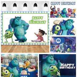 Disney Monsters inc Movie Cartoon Boy Girls Gifts Birthday Party Banner Backdrop Custom Child Room Photo Poster Decor Background