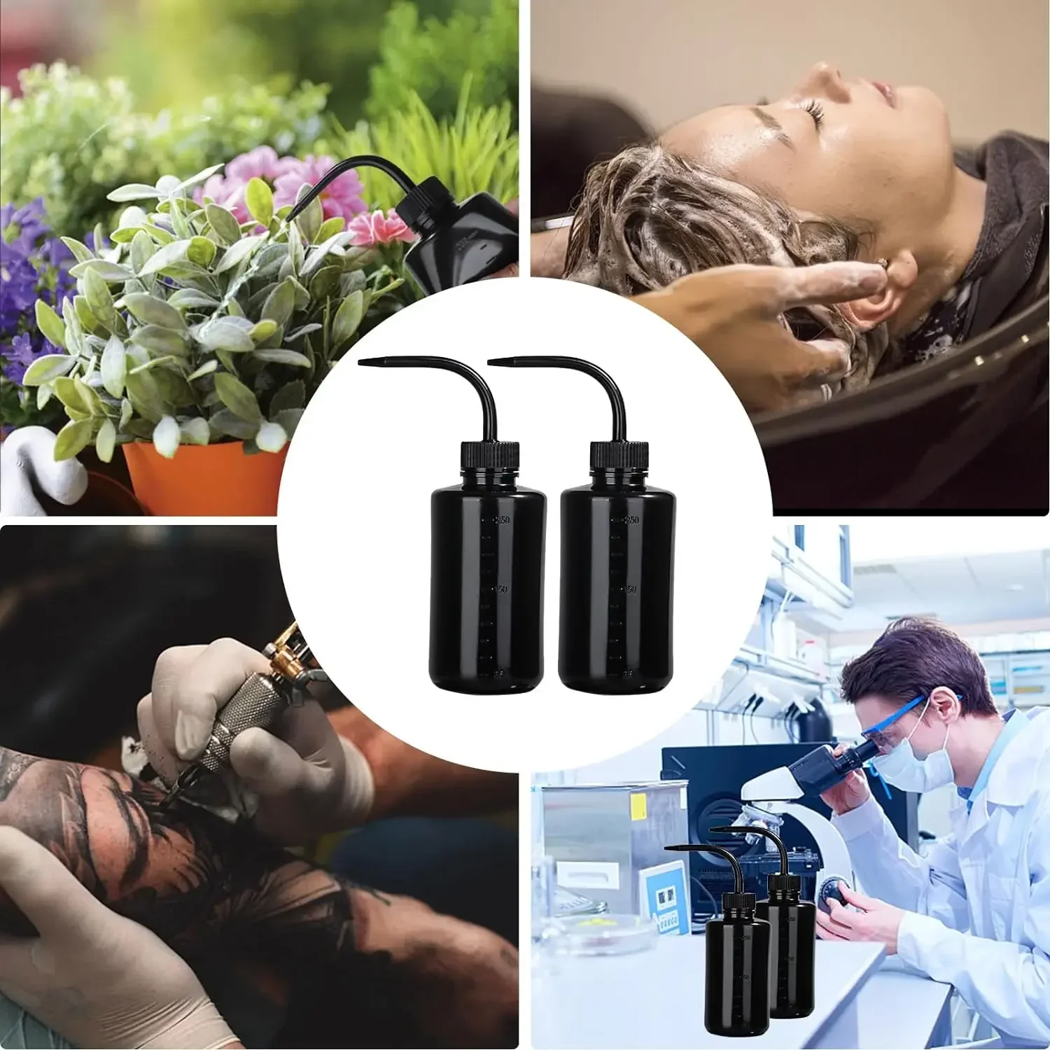 150/250/500ml Tattoo Washing Bottle Clean Squeeze Bottle Eyelash Extension Cleaning Lab Measuring Bottles Plastic