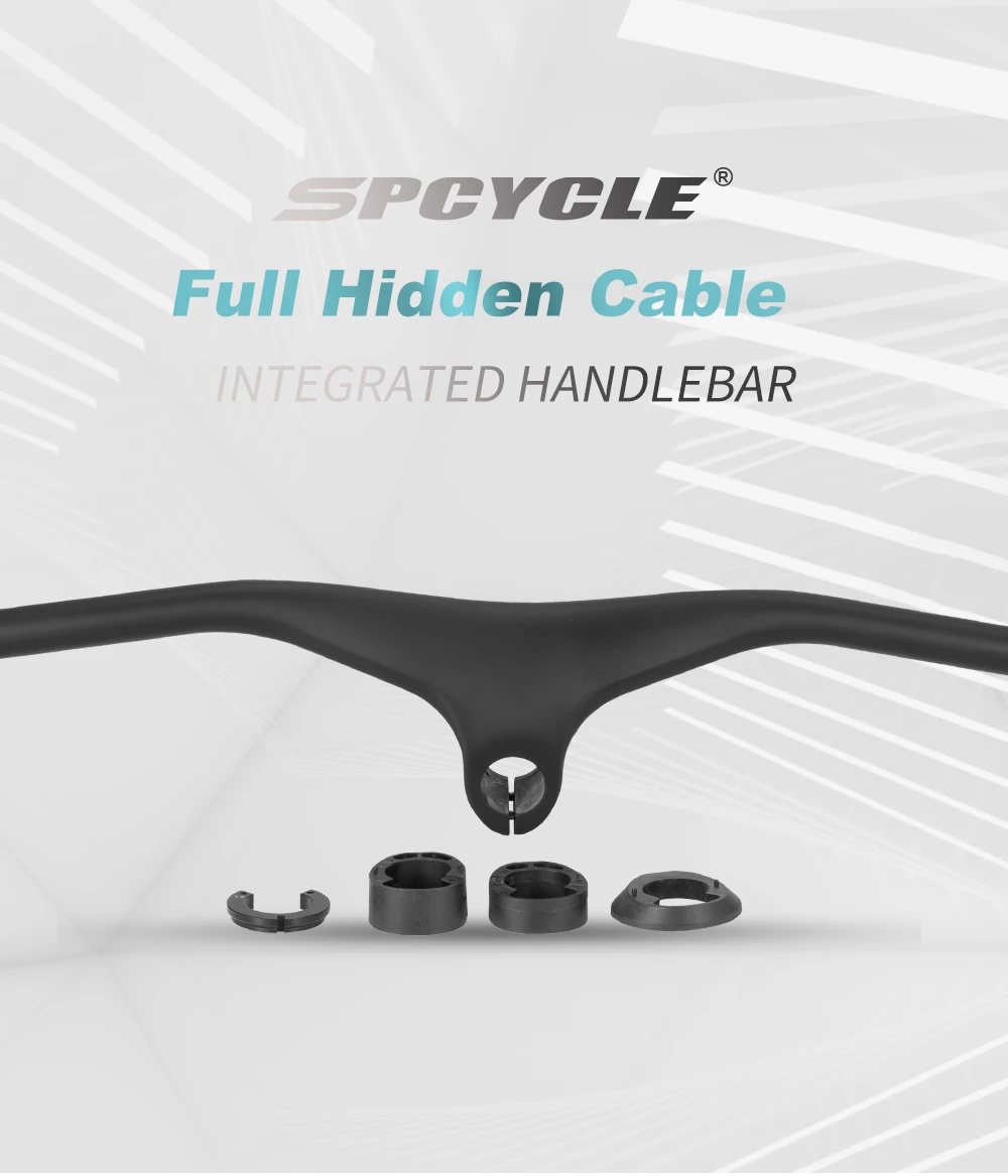Spcycle HB-08 MTB Carbon Integrierter Lenker Vollständig verstecktes Kabel XC Trial Einteiliger Lenker – Detail 1